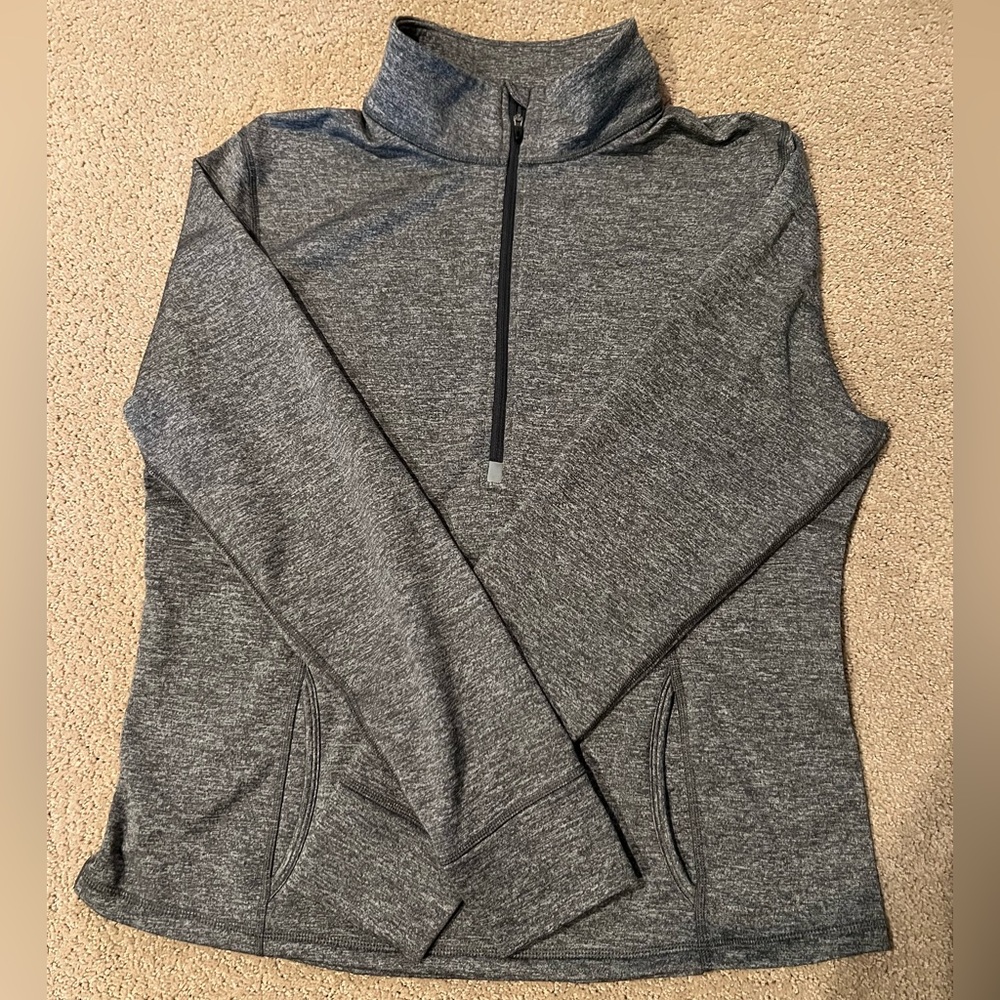 Lucy Heather Gray Quarter-Zip Pullover